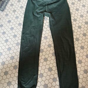 Outdoor Voices Green Track Pants with Textured Fabric